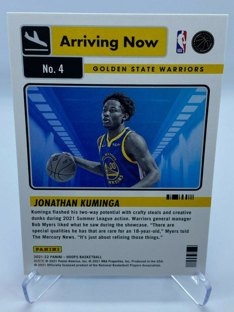 JONATHAN KUMINGA RC ROOKIE CARD ARRIVING NOW INSERT #4 PANINI NBA HOOPS 2021/22