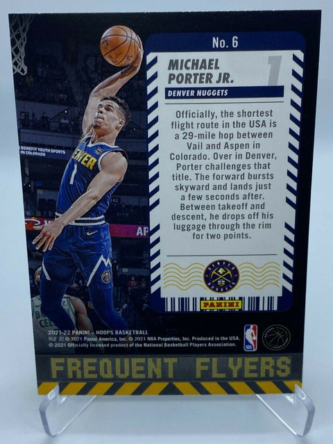 2021-22 Panini Hoops Frequent Flyers #6 Michael Porter Jr. NBA Basketball Card