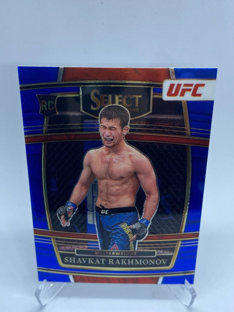 2022 Shavkat Rakhmonov Panini Select Base Concourse Blue UFC Card #84 Rookie RC