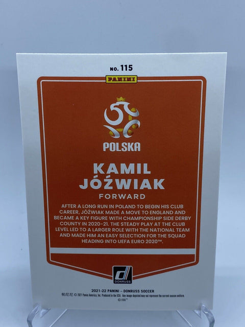 2021-22 Donruss Green Holo Laser Kamil Jozwiak