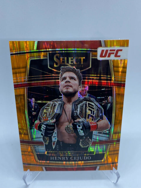 2022 PANINI SELECT UFC HENRY CEJUDO #42 ORANGE FLASH PARALLEL