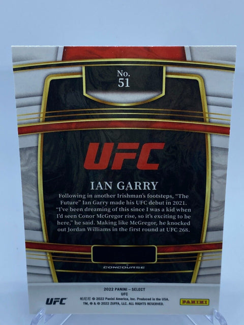 2022 Select UFC Concourse Blue Holo Silver #51 Ian Garry - Welterweight RC