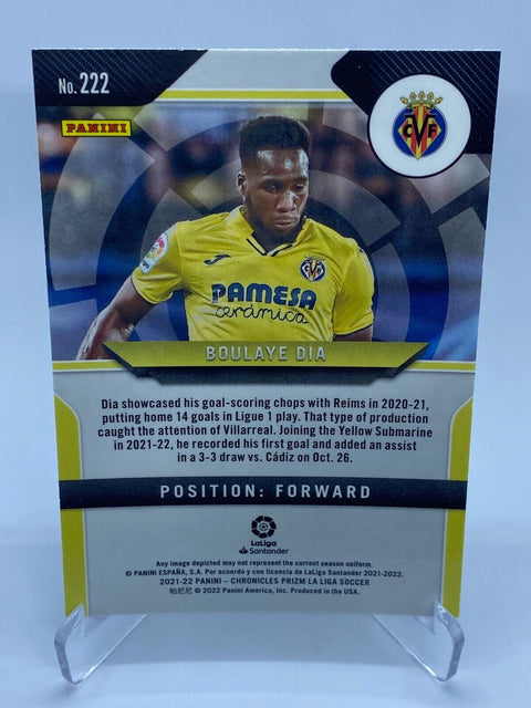 2021-22 Panini Chronicles Prizm La Liga #222 VILLARREAL Boulaye Dia