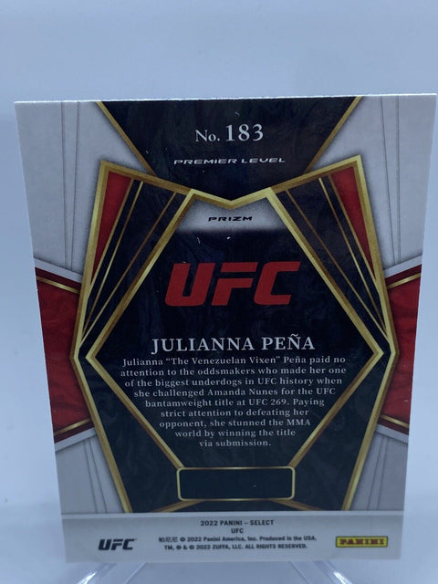 2022 Panini Select UFC Julianna Pena Premier Level Disco Prizm #183