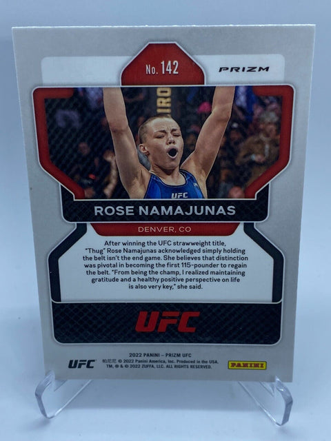 2022 Panini Prizm UFC Green Prizm Rose Namajunas #142