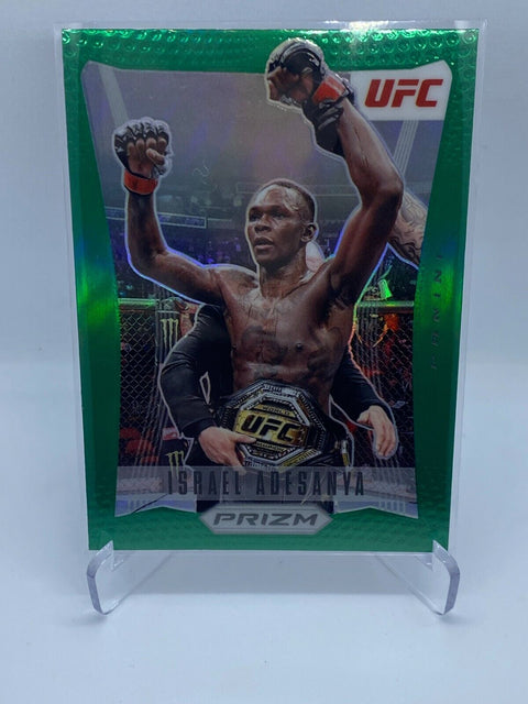 2022 PRIZM UFC ISRAEL ADESANYA GREEN PRIZM 2012 THROWBACK VARIATION