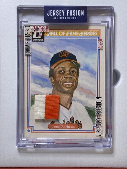 2021 JERSEY FUSION FRANK ROBINSON HALL OF FAME HEROES 1980GAME USED PATCH 81/99!