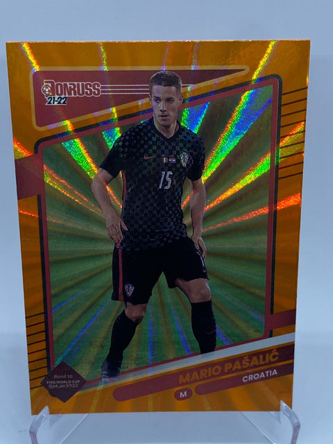 2021-22 Donruss Road to Qatar MARIO PASALIC Optic Orange Holo Laser #41 CROATIA