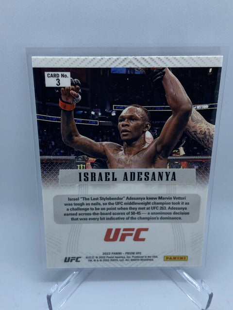 2022 Prizm ISRAEL ADESANYA Prizm Flashback Base #3