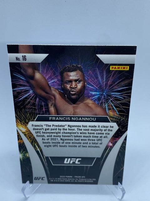 2022 UFC Prizm FRANCIS NGANNOU Fireworks Base #16