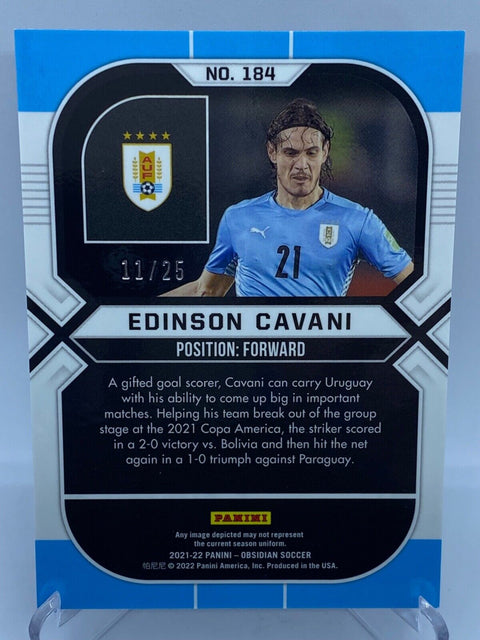 2021-22 Obsidian EDINSON CAVANI Electric Etch Orange /25