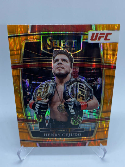 2022 PANINI SELECT UFC HENRY CEJUDO #42 ORANGE FLASH PARALLEL