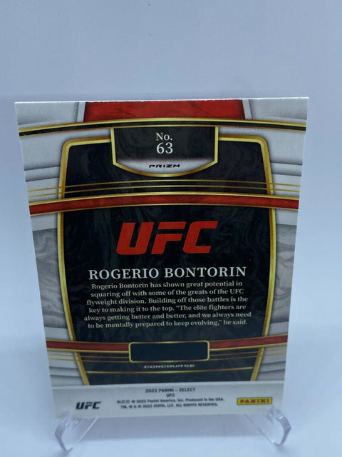 2022 Panini Select UFC Concourse Orange Flash Prizm ROGERIO BONTORIN #63