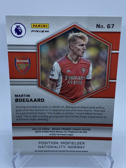 2021-22 Panini Mosaic Premier League Prizm Silver Martin Odegaard