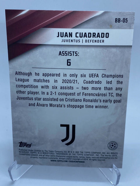 2021-22 Topps UEFA Champions League JUAN CUADRADO Best of the Best