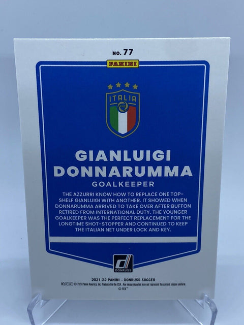 2021-22 Panini Donruss Green Laser Gianluigi Donnarumma