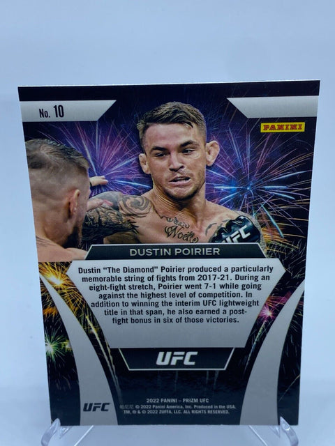 2022 UFC Prizm DUSTIN POIRIER Fireworks Base #10