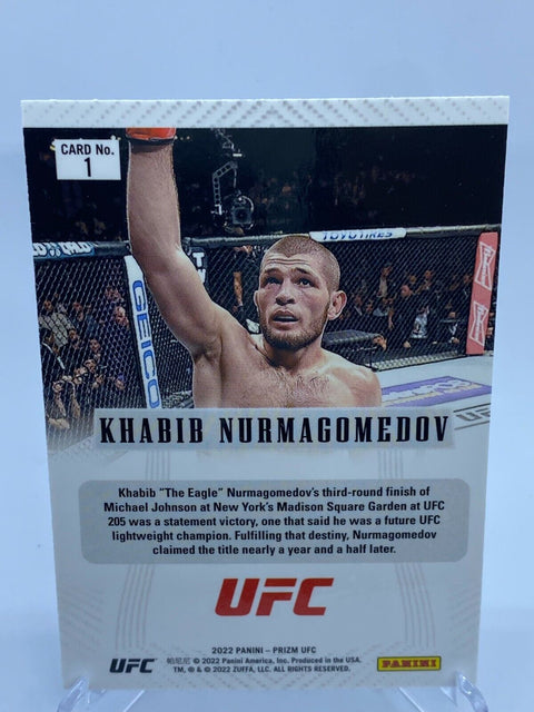 2022 PANINI UFC PRIZM KHABIB NURMAGOMEDOV FLASHBACK CARD #1