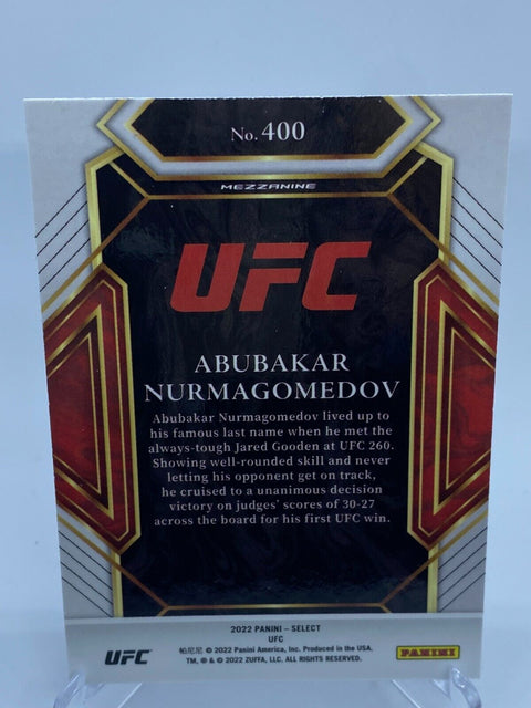 Abubakar Nurmagomedov 2022 Panini Select UFC Mezzanine Rookie Card #400