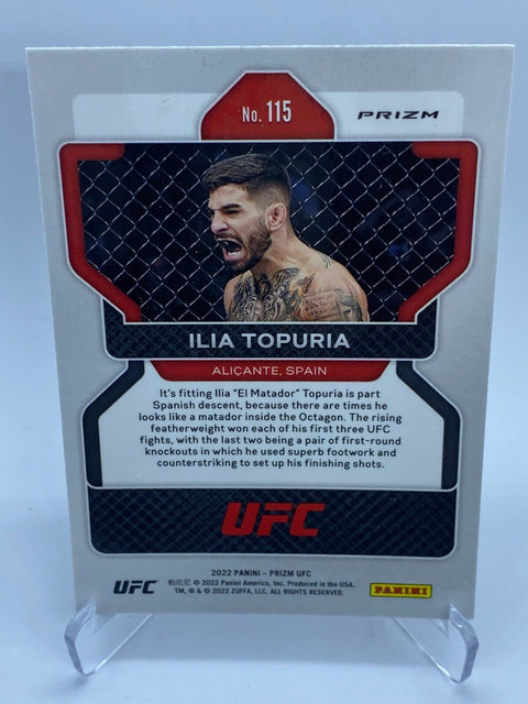 2022 Panini Prizm UFC Silver Holo Rookie RC #115 Ilia Topuria Featherweight