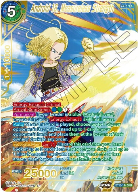 Android 18, Measureless Strength (SPR) - Dawn of the Z-Legends