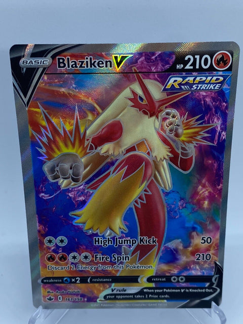 Blaziken V 161/198 Chilling Reign Ultra Rare Full Art Holo