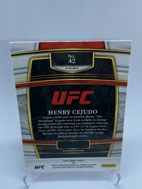 2022 PANINI SELECT UFC HENRY CEJUDO #42 ORANGE FLASH PARALLEL