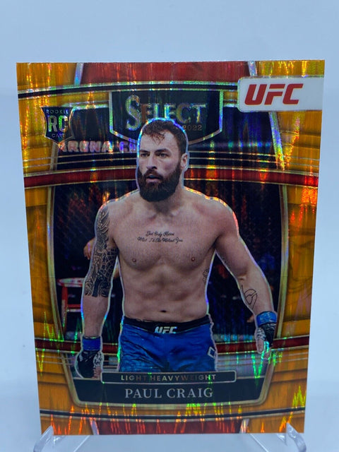 2022 Select UFC Paul Craig Concourse Orange Flash Prizm #99 RC