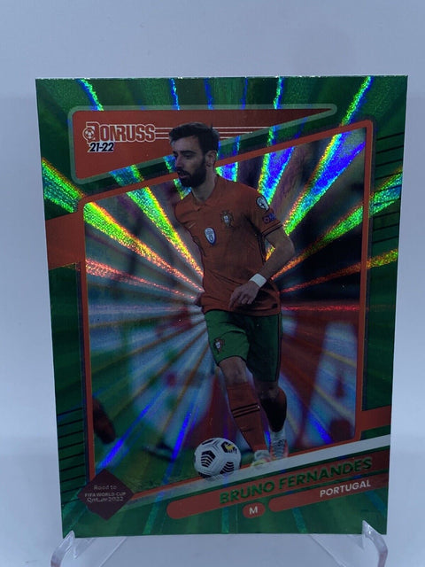 2021-22 donruss Green Laser Bruno Fernandes