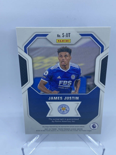 2021-22 Panini Prizm EPL Choice JAMES JUSTIN Signatures Prizm S-JJT