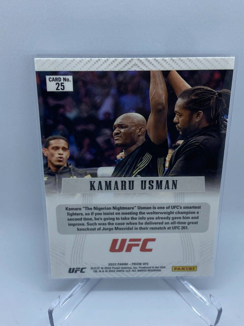 2022 Prizm KAMARU USMAN Prizm Flashback Base #25