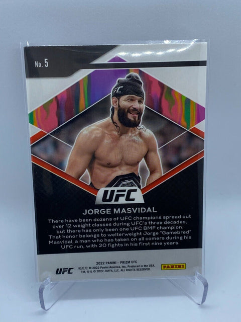 2022 Panini Prizm UFC Jorge Masvidal Fearless Insert Card #5