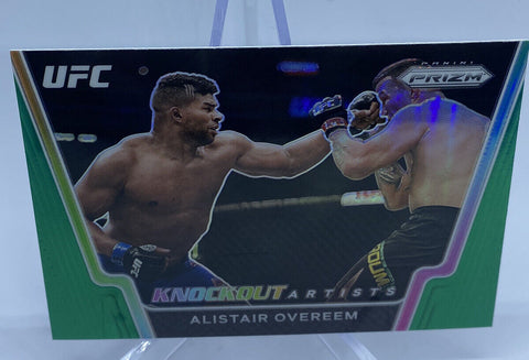 PANINI UFC PRIZM 2021 ALISTAIR OVEREEM KNOCKOUT ARTISTS GREEN PRIZM NM #10