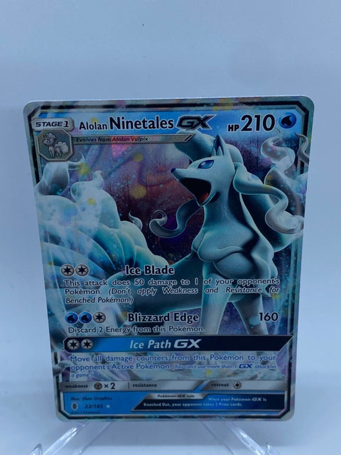 Alolan Ninetales-GX - 22/145 Ultra Rare SM Guardians Rising Pokemon Card