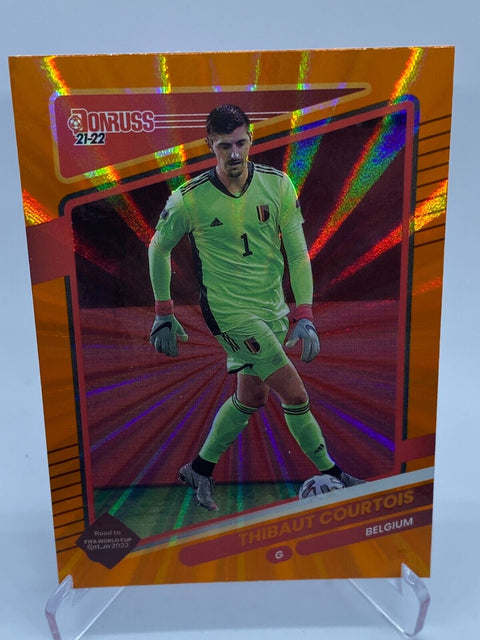 2021-22 Donruss Road to Qatar THIBAUT COURTOIS Optic Orange Laser Holo #9