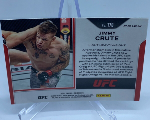 JIMMY CRUTE GREEN PRIZM CARD UFC 2021 MMA #170 PANINI RC Rookie