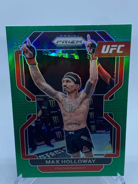 2022 UFC Prizm Max Holloway Featherweight Green #188 Parallel