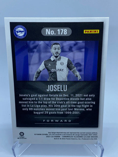 2021-22 PANINI CHRONICLES ILLUSIONS Blue LA LIGA JOSELU DEPORTIVO ALAVES /99#178