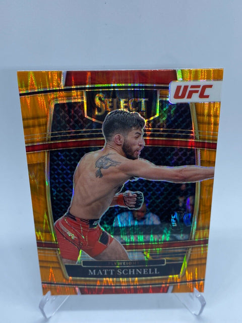 2022 Panini Select UFC Concourse Orange Flash Prizm Matt Schnell Card # 16