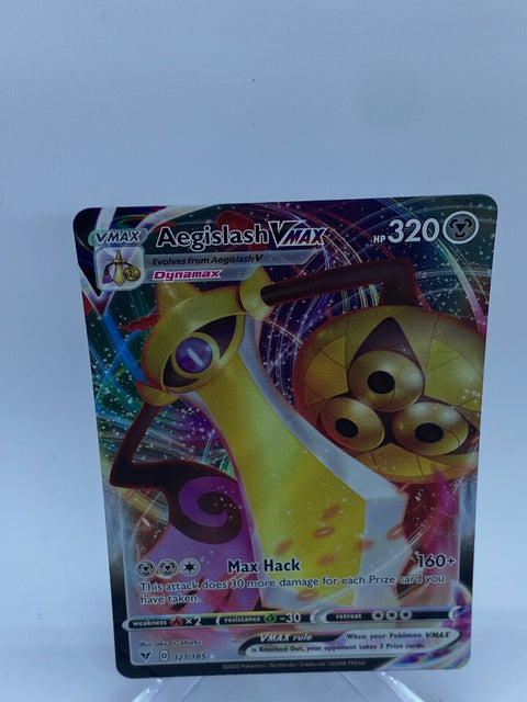 AEGISLASH VMAX 127/185 FULL ART ULTRA RARE POKEMON CARD SWSH04 VIVID VOLTAGE