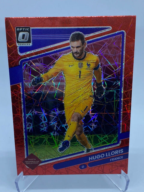 2021-22 Donruss Optic Soccer #57 Hugo Lloris Red Velocity Prizm France GK Holo