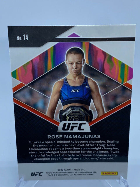 2022 UFC Prizm ROSE NAMAJUNAS Fearless Base #14