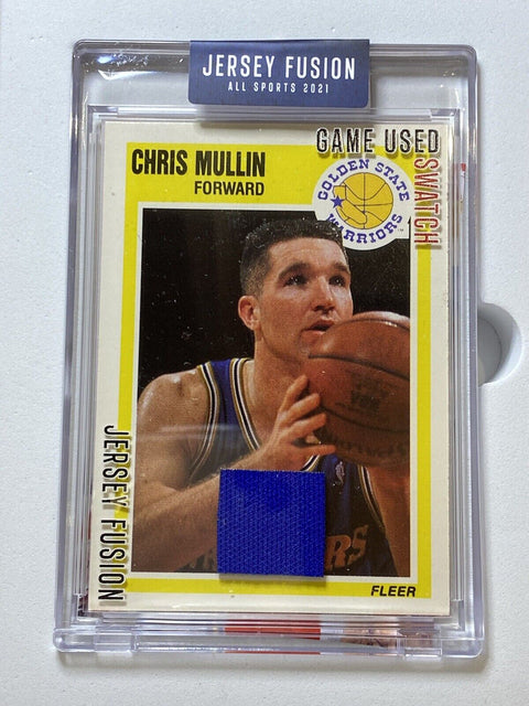 2021 JERSEY FUSION CHRIS MULLIN 1987-88 GAME USED PATCH FLEER #55