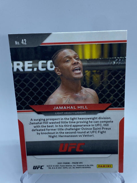 2021 UFC Prizm Jamahal Hill RC Rookie Base Card #42 RC Debut