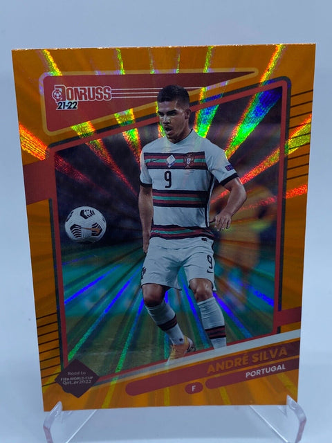 2021-22 Donruss Road to Qatar ANDRE SILVA Optic Orange Laser Holo #124 PORTUGAL