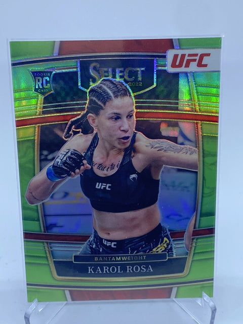 2022 Panini Select UFC #3 KAROL ROSA Concourse NEON GREEN