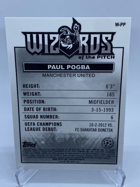 Topps UEFA Merlin Manchester United Wizards of the Pitch Paul Pogba