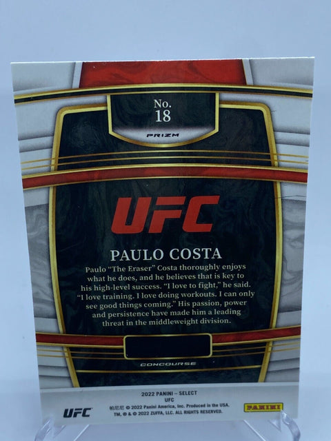 2022 Select UFC Paulo Costa Concourse Orange Flash Prizm #18