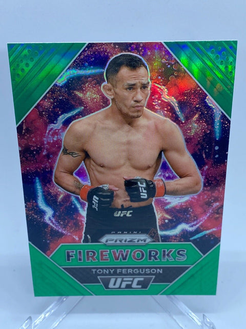 2021 Prizm UFC Tony Ferguson Green Prizm Fireworks #20