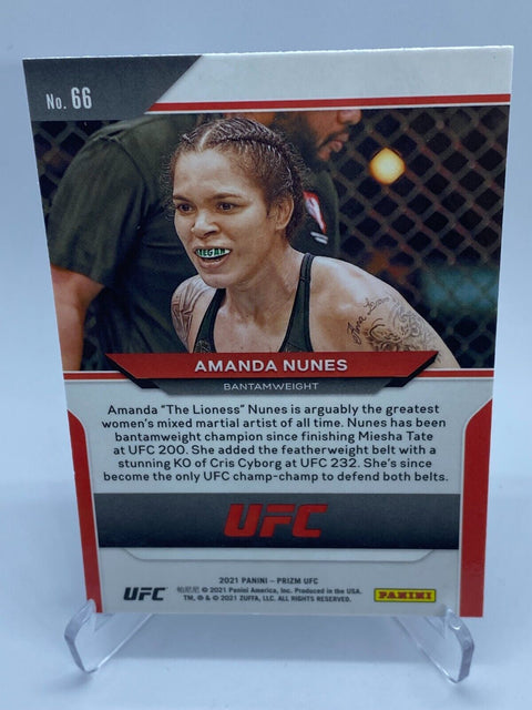 2021 Panini Prizm UFC Amanda Nunes Card #66